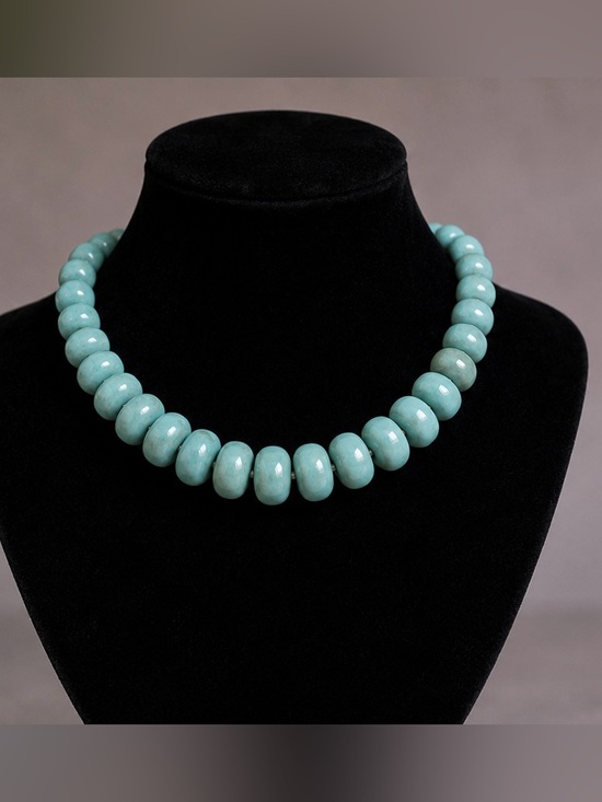 Mayamar Jewelry - Mayamar genuine turquoise & resin oval beaded  statement necklace- NWOT